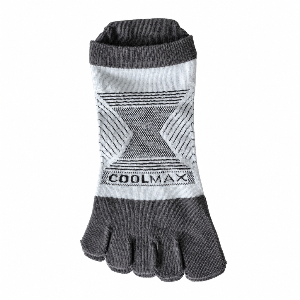 sport ankle toe socks — White — full product view