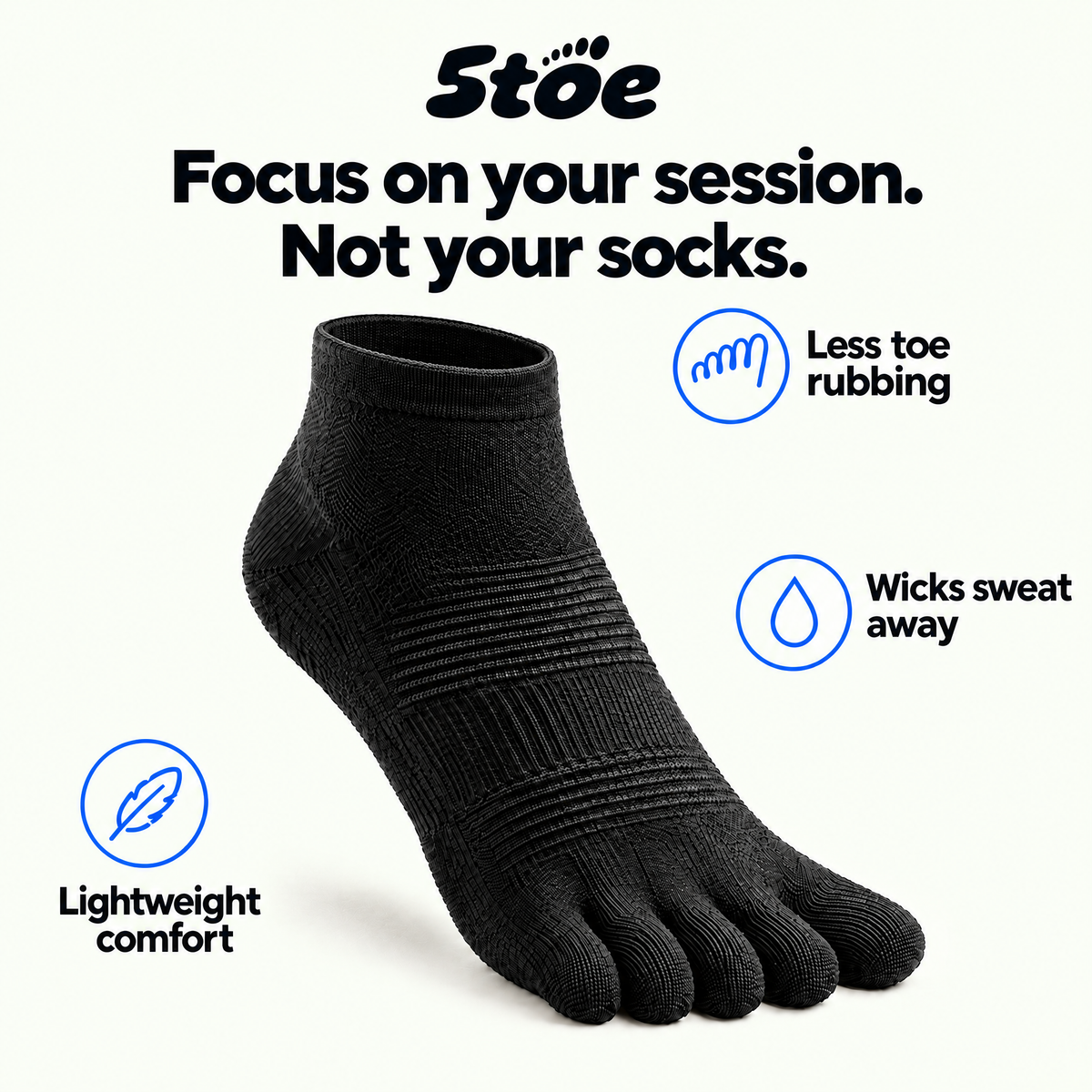 5toe COOLMAX Active Ankle Toe Socks — benefits