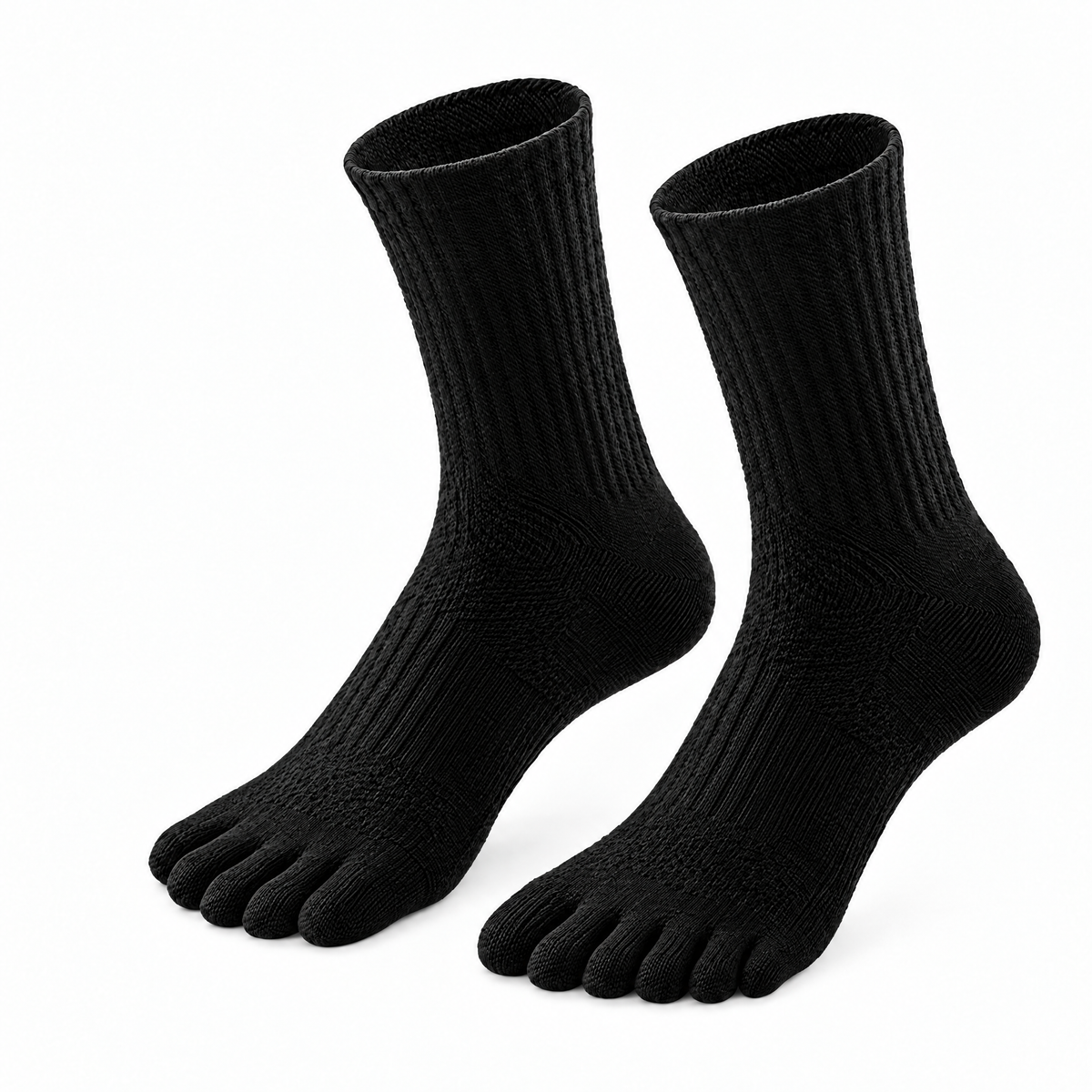 Sport Crew black — matched left and right socks