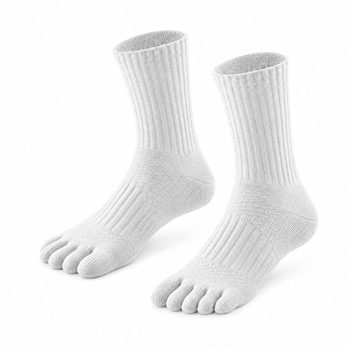 Sport Crew white — matched left and right socks