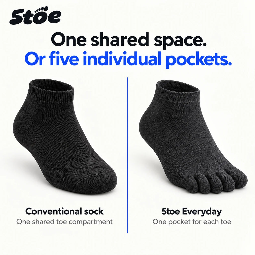 5toe everyday toe socks — difference