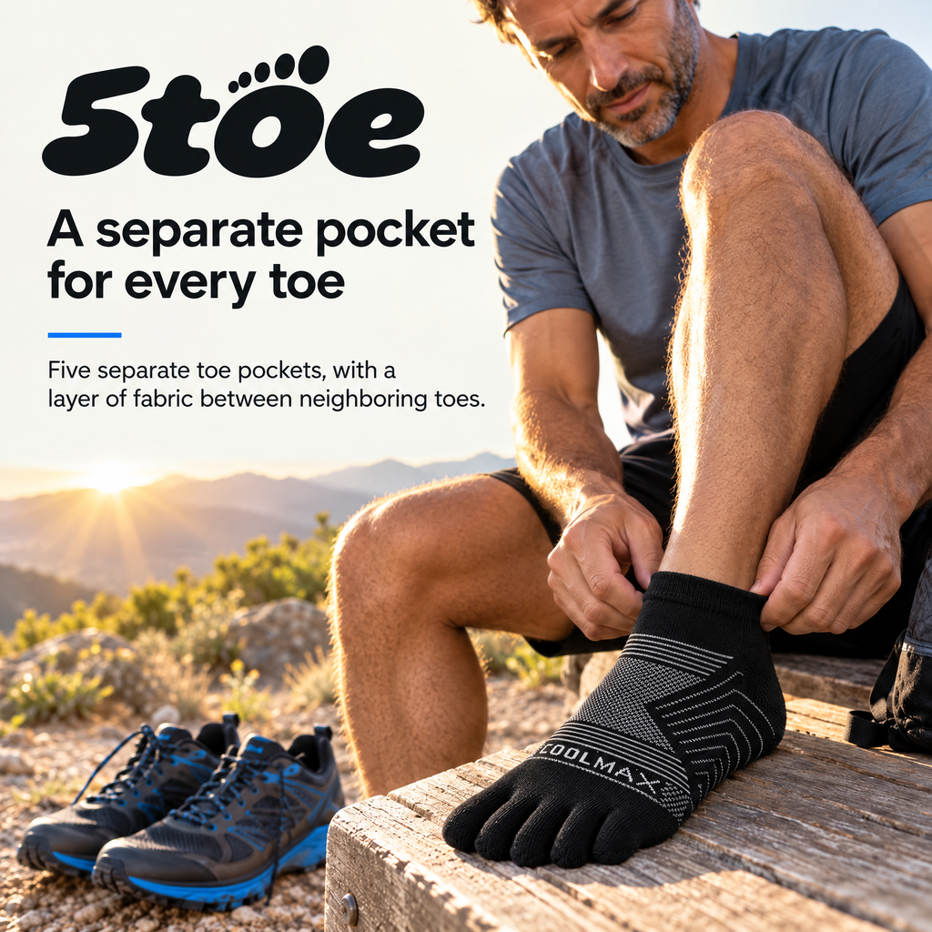 5toe Sport Ankle — benefit — COOLMAX