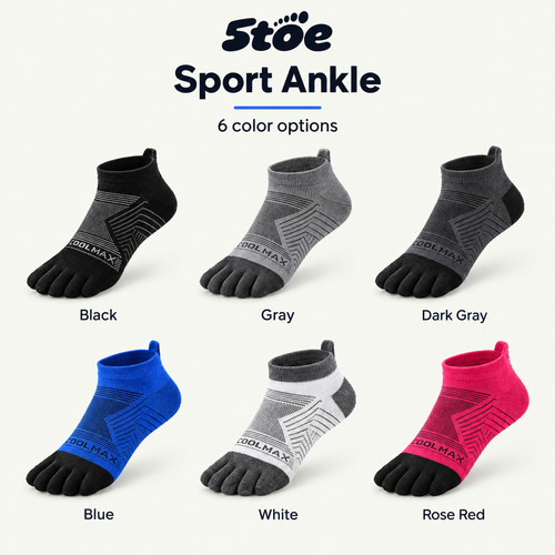 5toe Sport Ankle — colors — COOLMAX