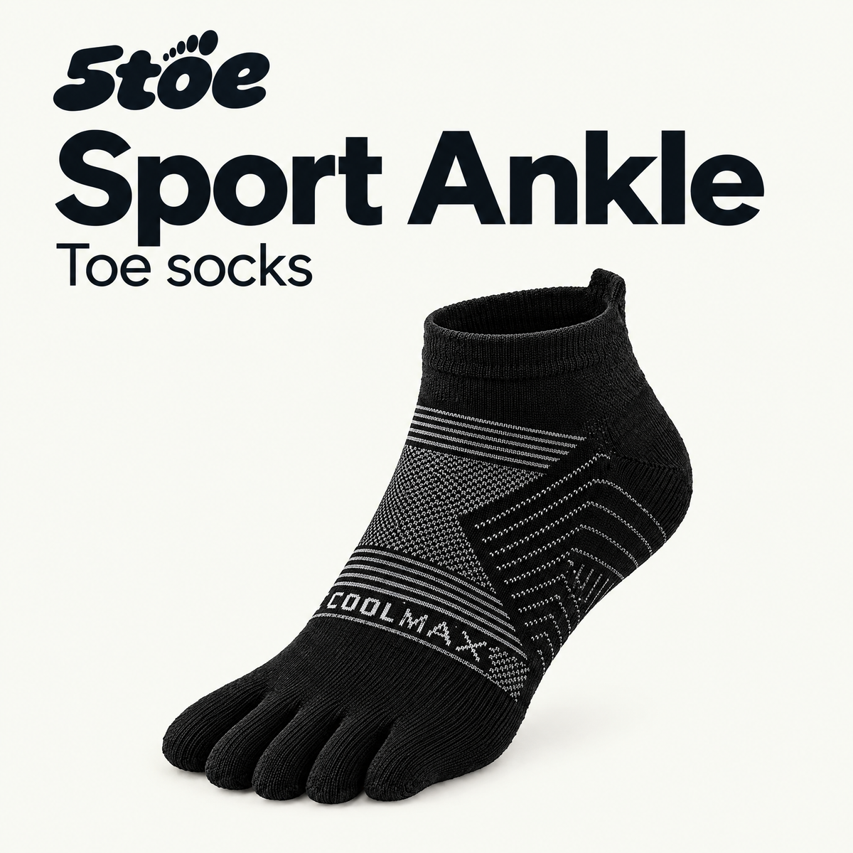 5toe Sport Ankle — hero — COOLMAX