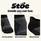 5toe Merino Light Ankle — construction