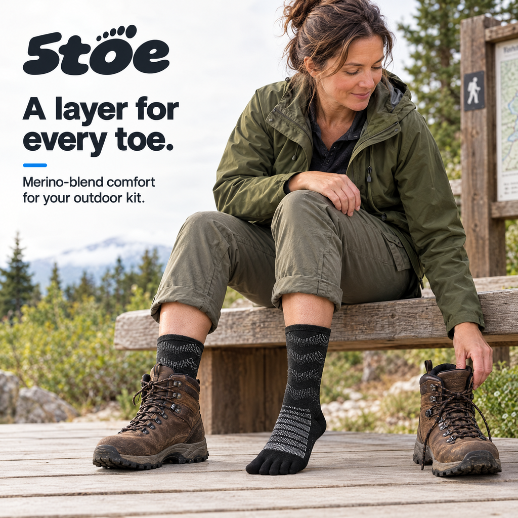 5toe Merino Trail Crew — lifestyle