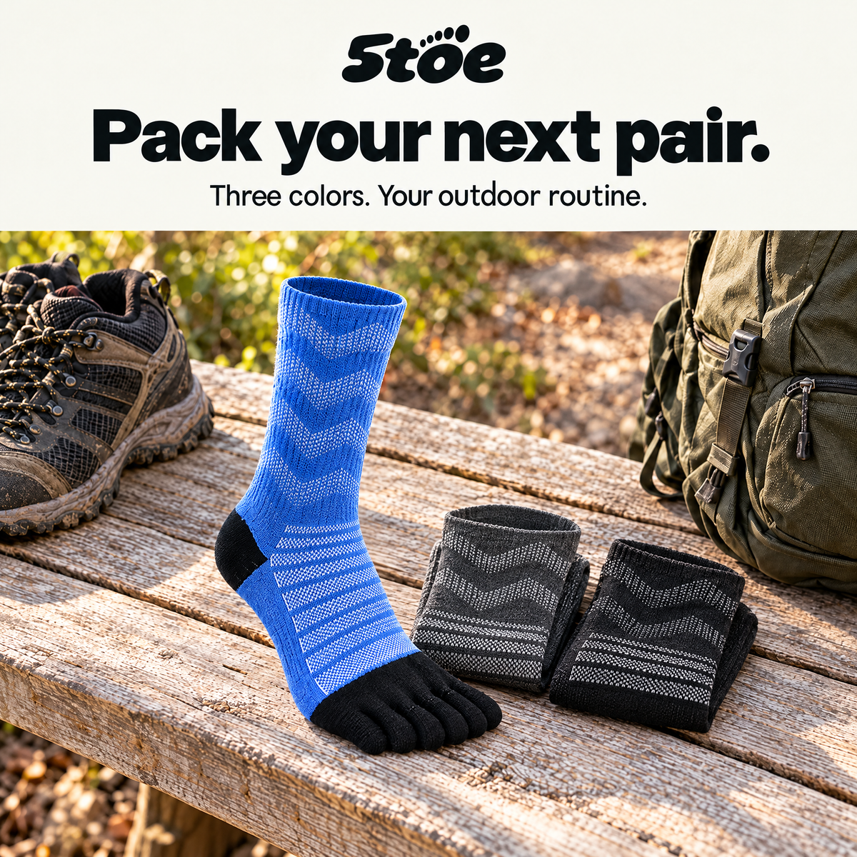 5toe Merino Trail Crew — rotation