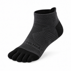 5toe ankle dark gray — COOLMAX toe sock on clean white background