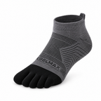 5toe ankle gray — COOLMAX toe sock on clean white background