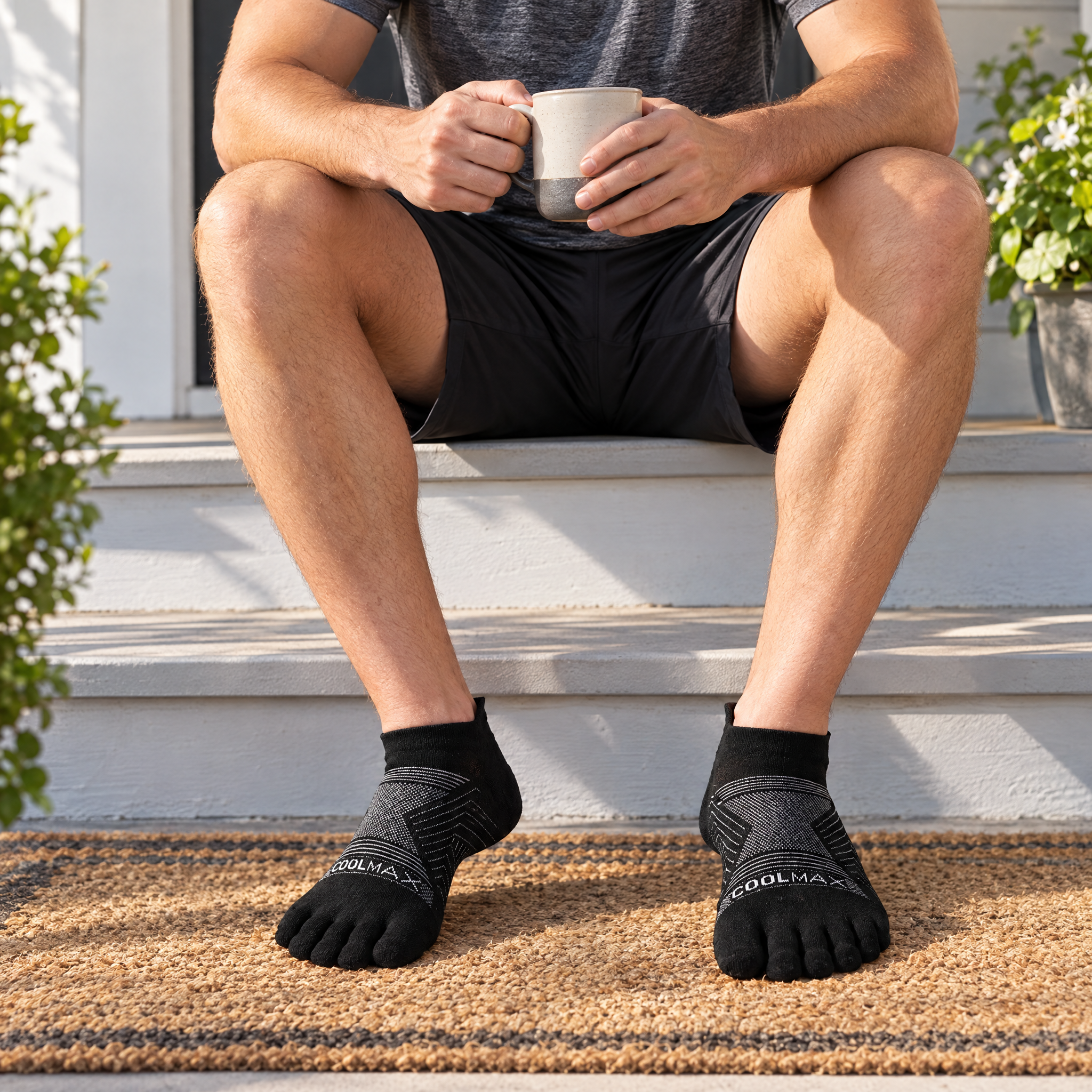 5toe ankle guarantee — COOLMAX toe sock on clean white background