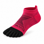 5toe ankle rose red — COOLMAX toe sock on clean white background