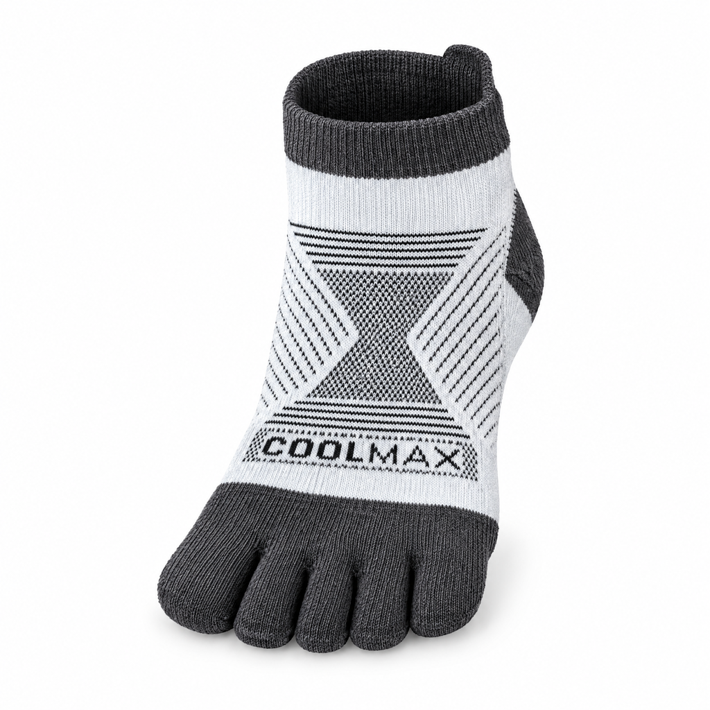 5toe ankle white — COOLMAX toe sock on clean white background