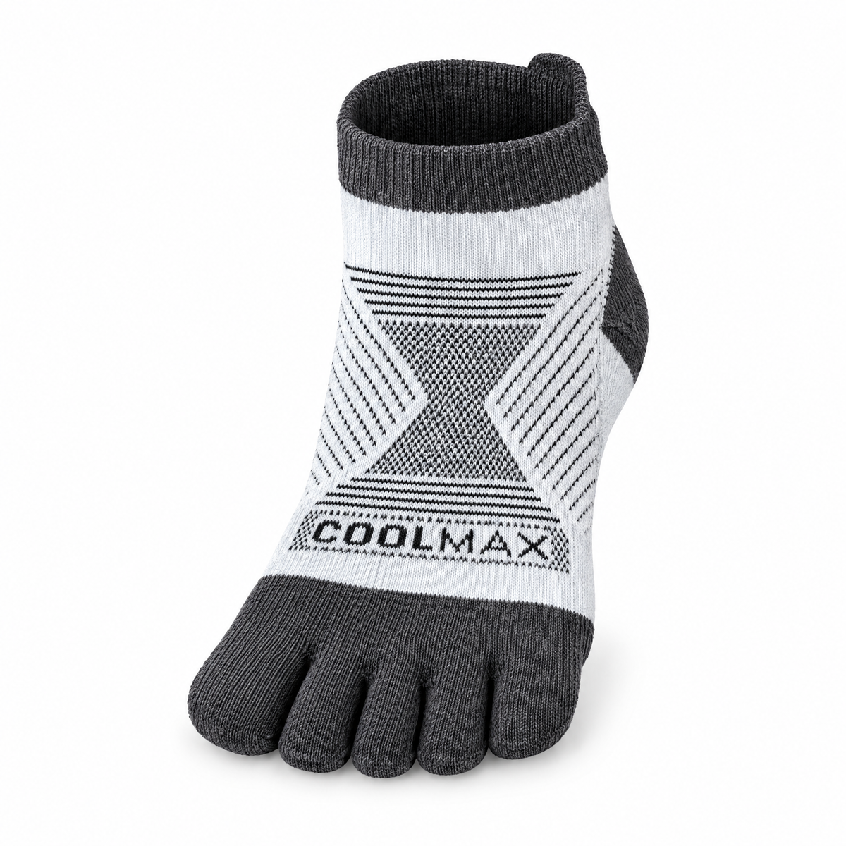 5toe ankle white — COOLMAX toe sock on clean white background