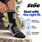 5toe outdoor crew toe socks — fit
