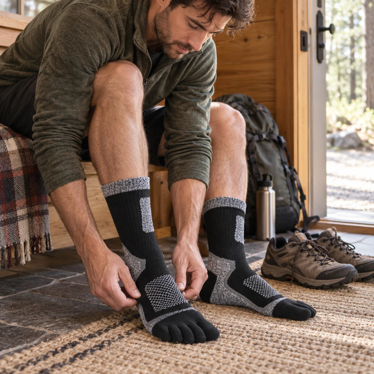 5toe outdoor crew toe socks — s08a