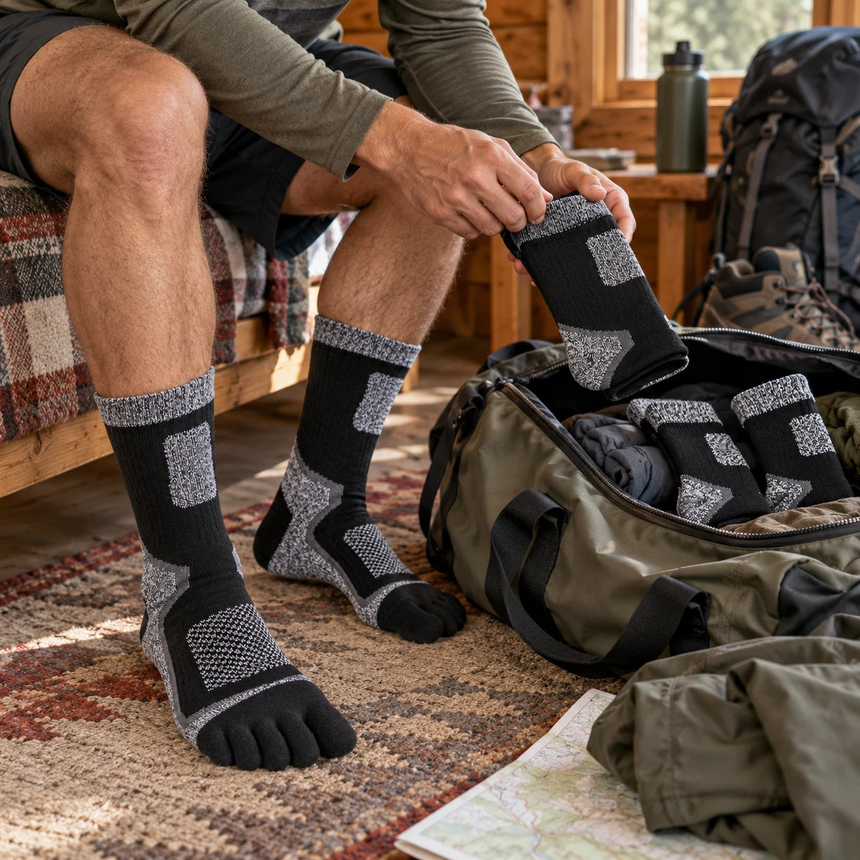 5toe outdoor crew toe socks — s10