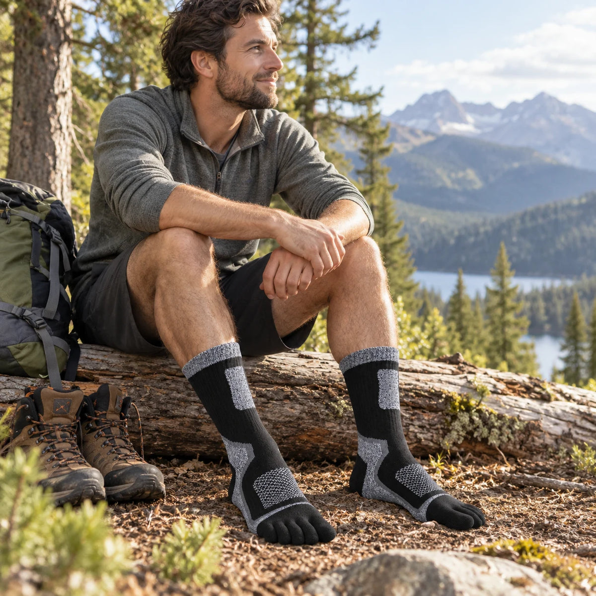 5toe outdoor crew toe socks — s13