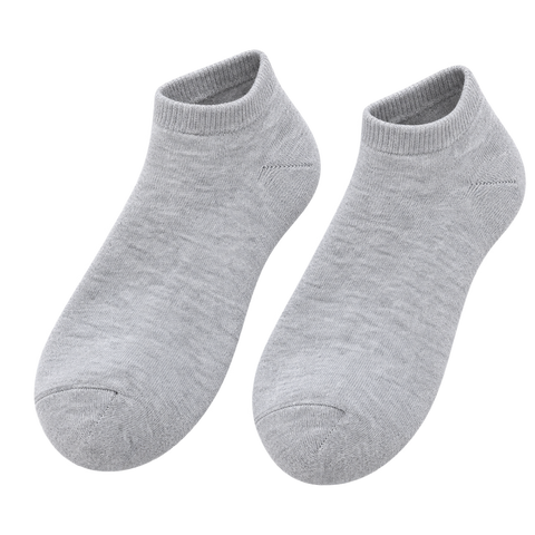 Pair of regular gray socks with a shared toe section