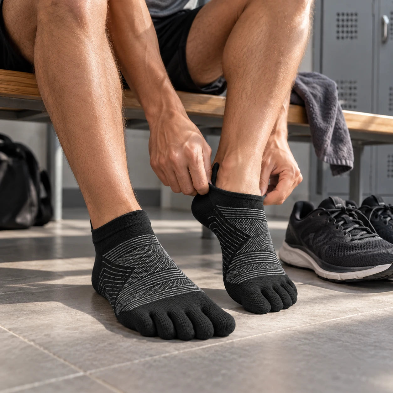 5toe sport ankle toe socks — s06