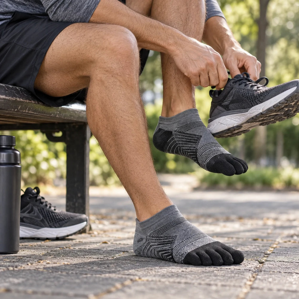 5toe sport ankle toe socks — s07b