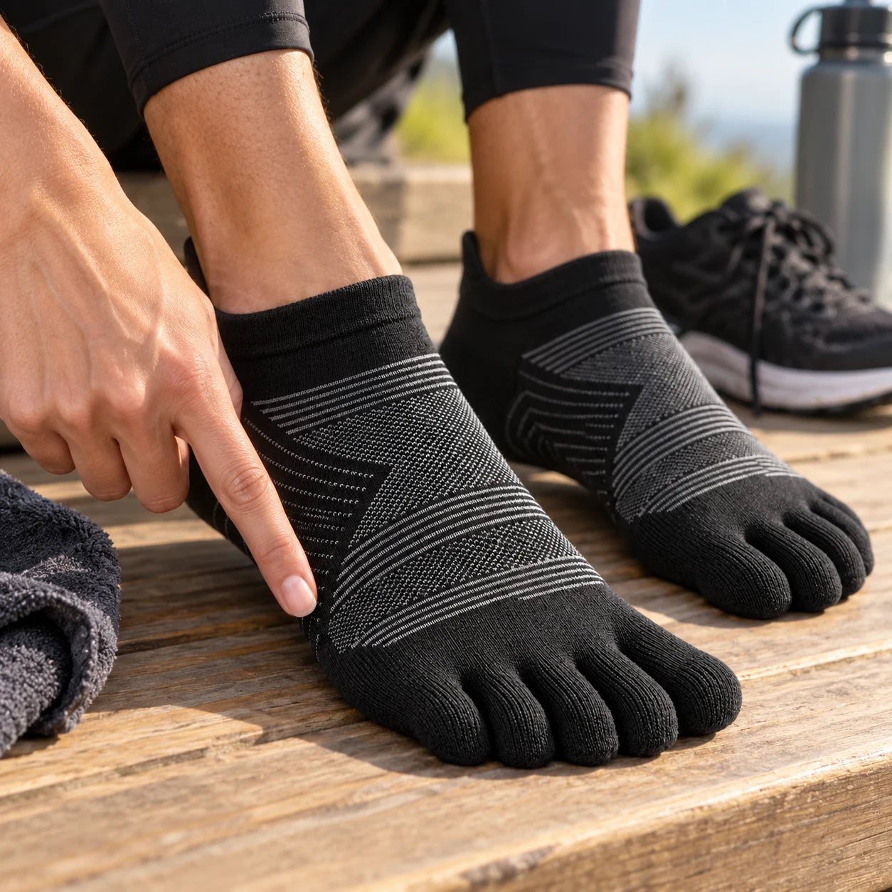 5toe sport ankle toe socks — s08a