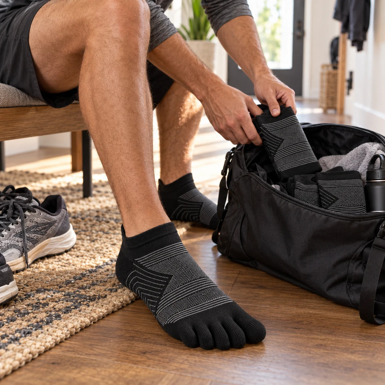 5toe sport ankle toe socks — s10