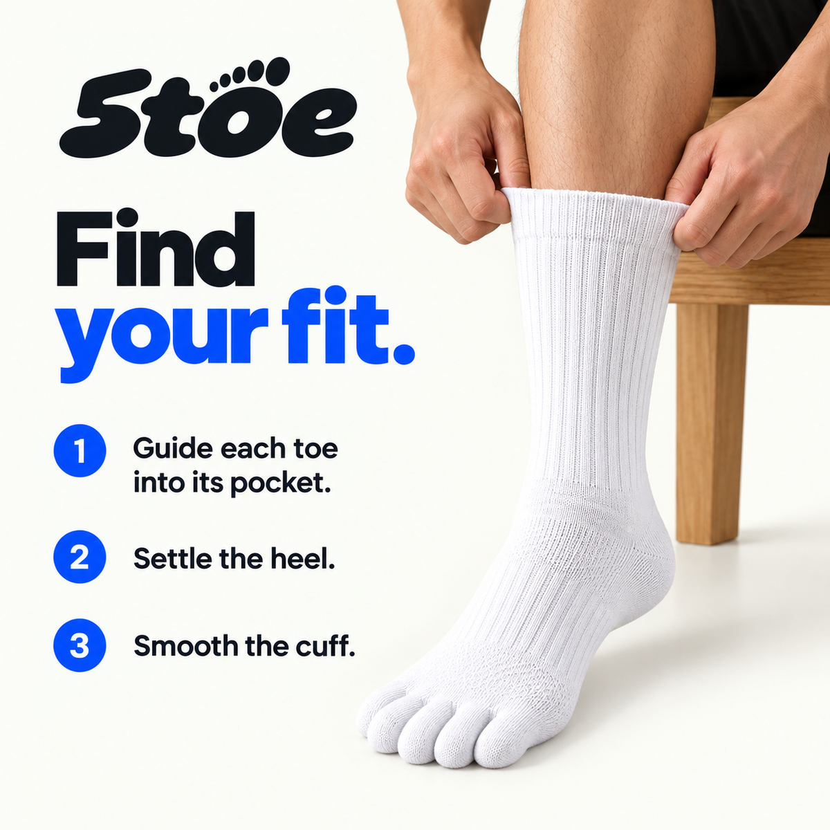 5toe sport crew toe socks — fit