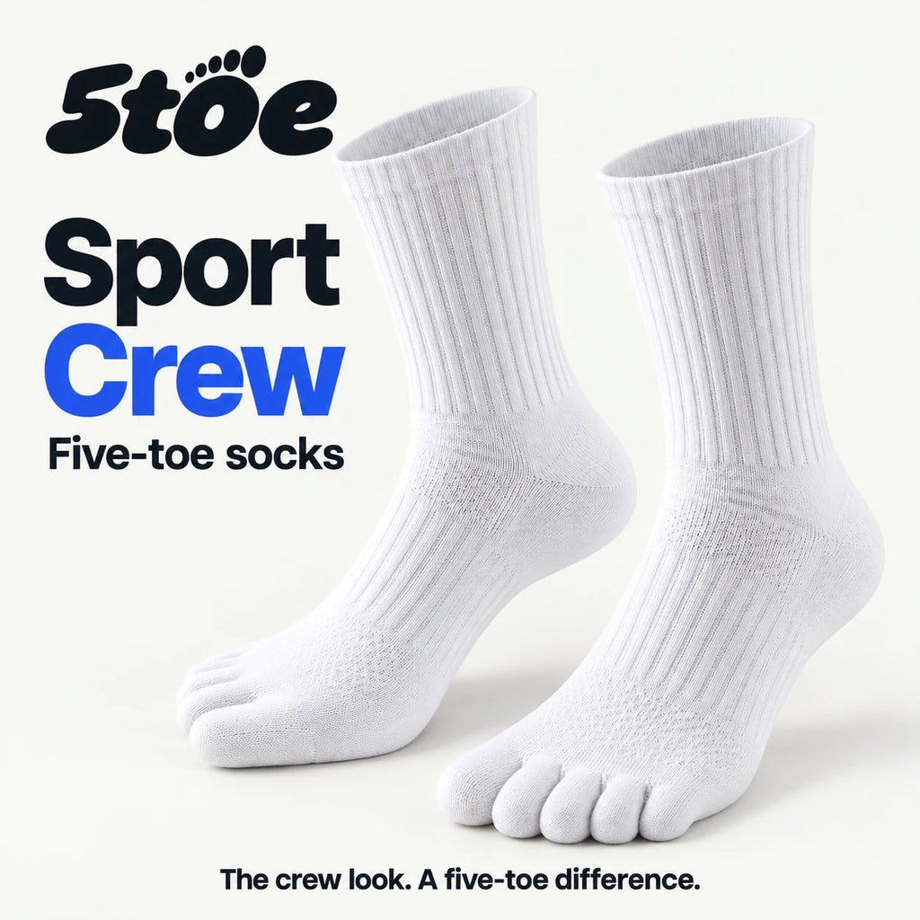 5toe sport crew toe socks — hero