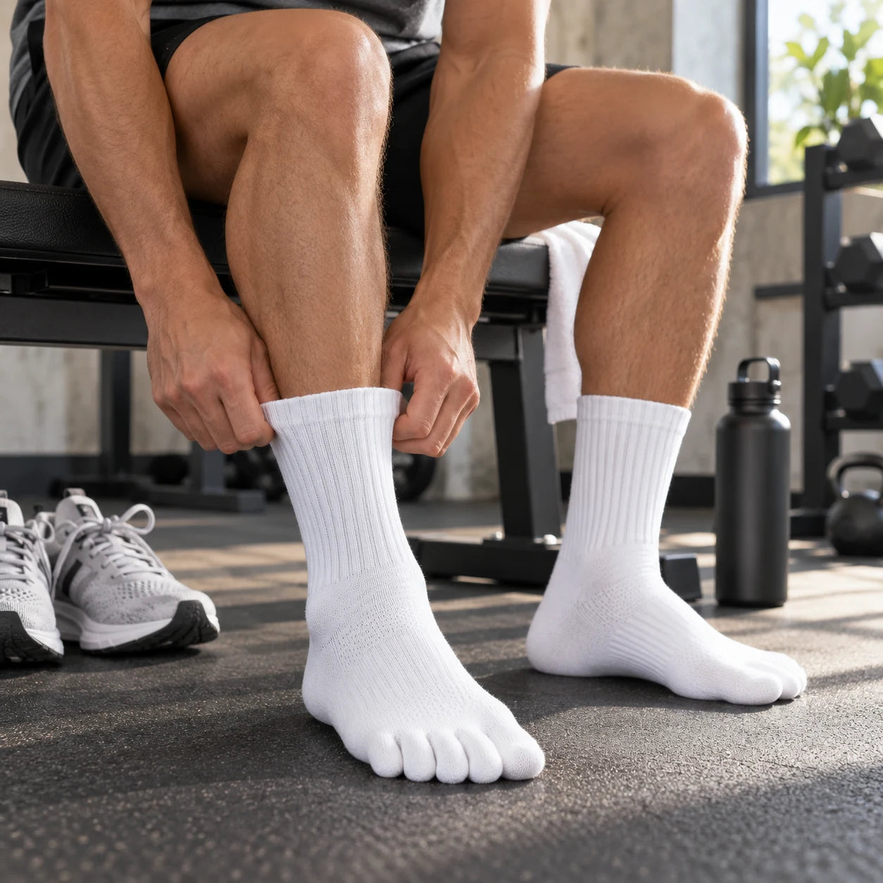 5toe sport crew toe socks — s06