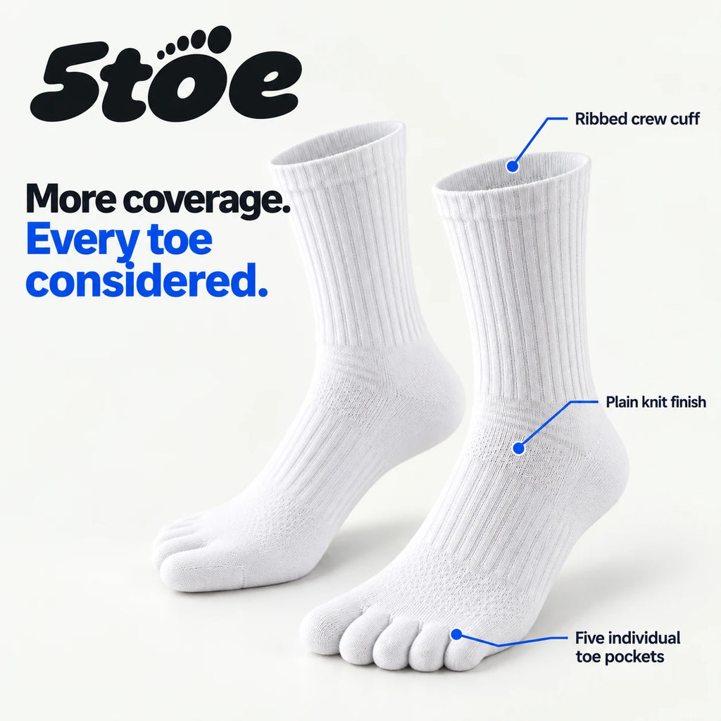 5toe sport crew toe socks — value