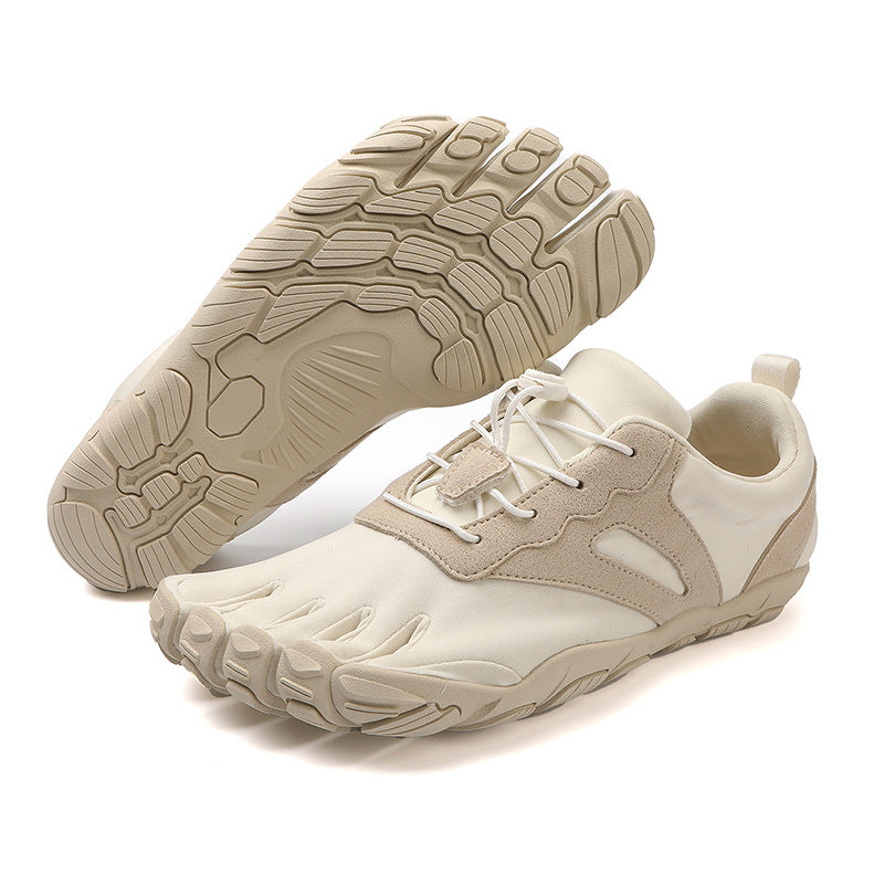 W011 Off White (cream/beige) five-toe shoes — original supplier photograph