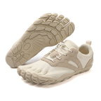W011 Off White (cream/beige) five-toe shoes — original supplier photograph