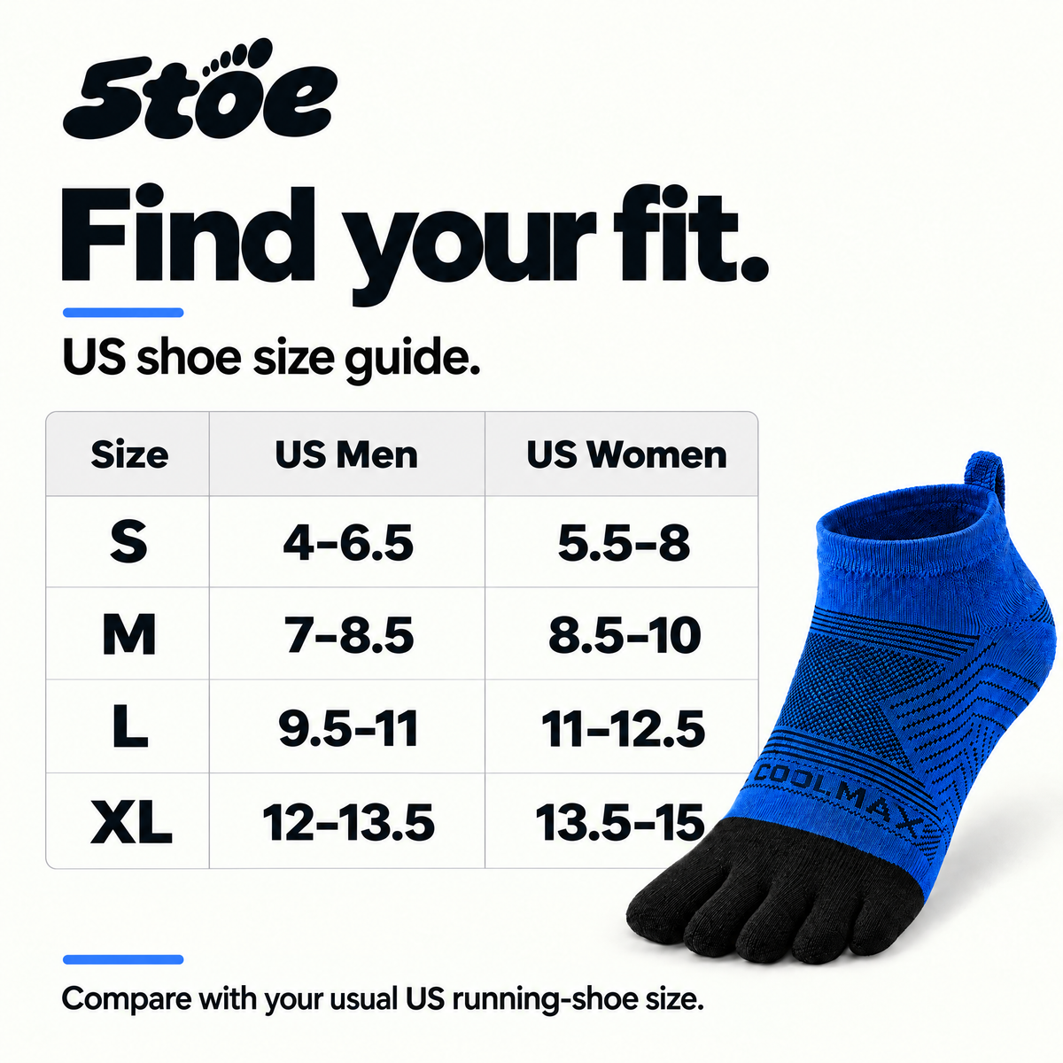 5toe ankle fit us